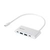 Концентратор BUFFALO USB Gen 2 PD BSH4U500C1PWH, 3.1, с питанием от шины, 4 порта, белый,