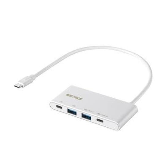 Концентратор BUFFALO USB Gen 2 PD BSH4U500C1PWH, 3.1, с питанием от шины, 4 порта, белый,