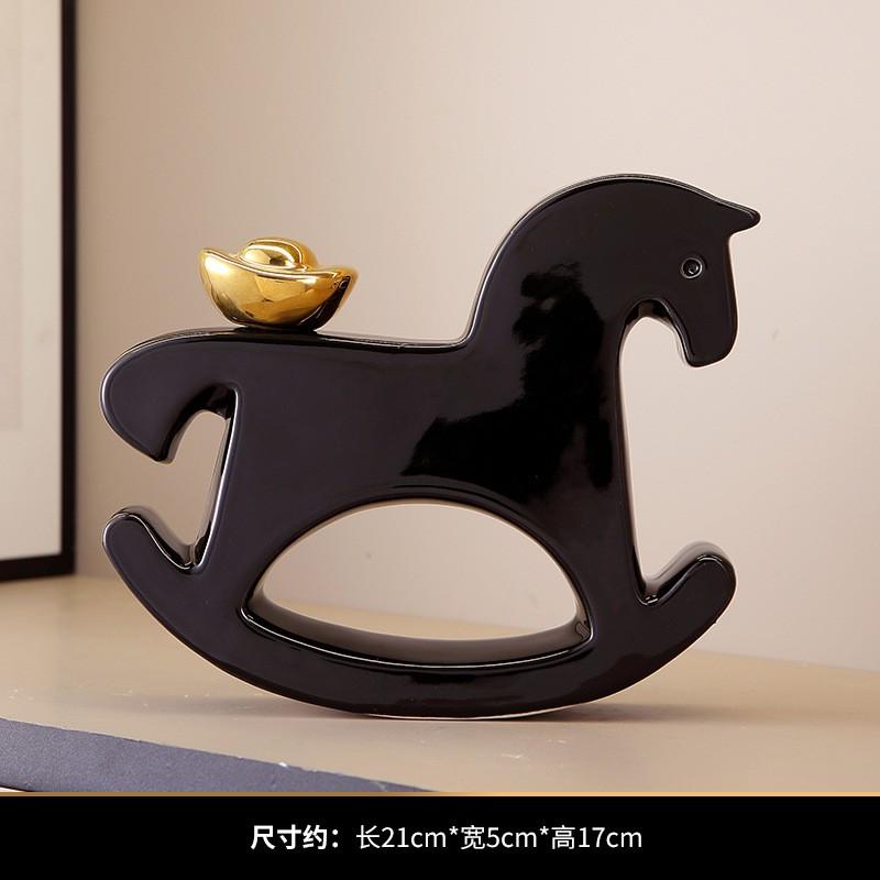 Modern Minimalist Ceramic Horse Figurine Decor Living Room Entryway Office Desk Home Decoration
