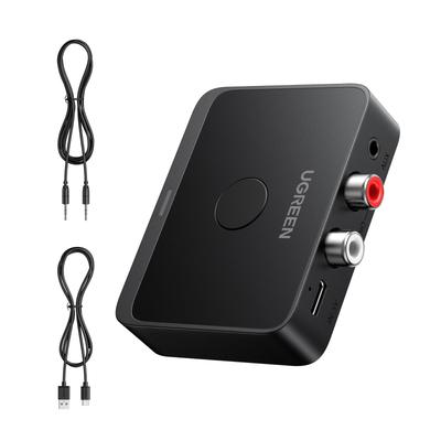 UGREEN Bluetooth-приемник для старого аудио Bluetooth Low Wireless Audio 6.0 Стерео/Динамик/Проводной динамик/Домашняя система, Приемник, SBC/AAC/LDAC, 3,5 мм+RCA,