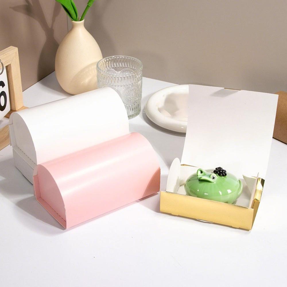 20 шт. Бумажные подарочные коробки с лентой Полукруглые подарочные коробки Коробка для упаковки подарков Складная подарочная коробка для мыла Изделия ручной работы Украшение Подарочная упаковочная коробка