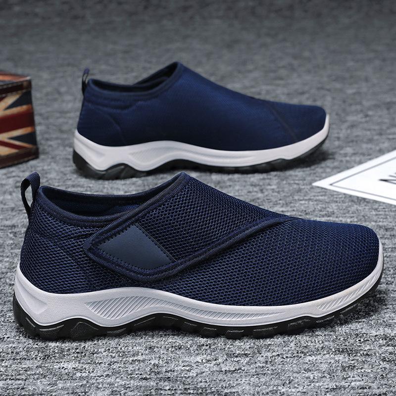 Обувь женская летняя сетчатая дышащая внешнеторговая женская обувь повседневная обувь на липучке для широкой стопы полных ног для ходьбы обувь для мамы