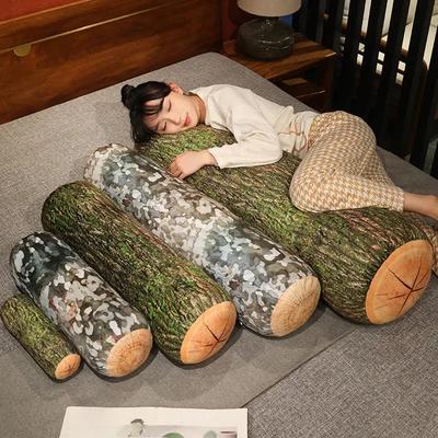 3D-симуляция плюшевой подушки в виде пня из дерева, мягкая плюшевая игрушка, большая елка, подушка для дивана, декор комнаты, отличный рождественский подарок на день рождения