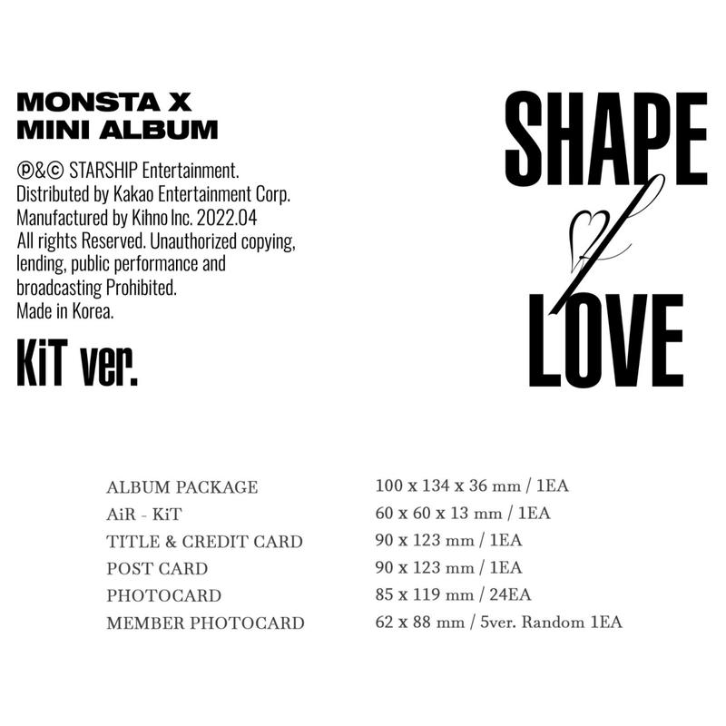Monsta X Комплект SHAPE OF LOVE Ver.