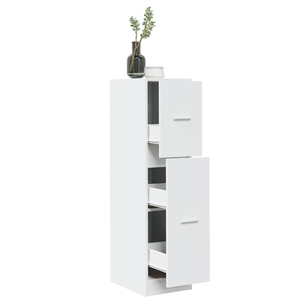 Vidaxl Szafka Apteczna, Biała, 30X41X118 Cm, Materiał Drewnopochodny