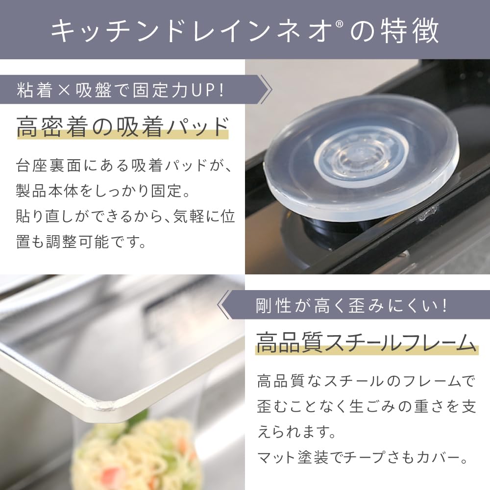 Представлено на Kitchen Drain Neo Genuine No Треугольная угловая сетка Треугольная угловая сетка для мусора Включает 50 штук Kimetsuke! [Естественный] (белый)