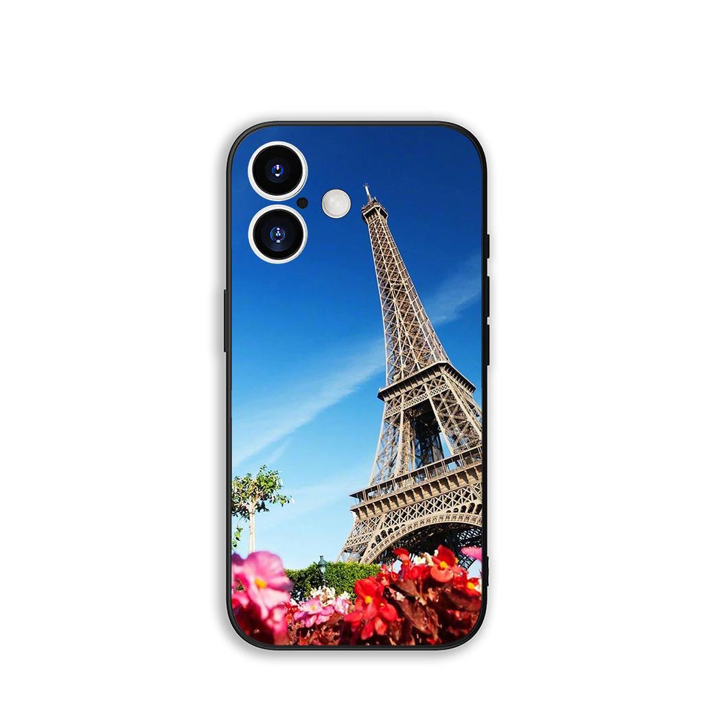 Phone Cover Love Paris Eiffel tower pink Casing for Apple iPhone 17 16 11 Pro XS Max XR 6 7 8 Plus + 16E SE 2020 Air 5 8+ Case