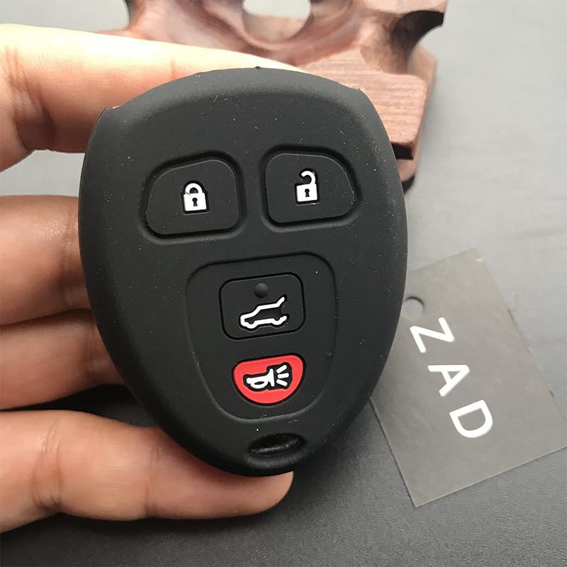 ZAD Чехол-оболочка из силиконовой резины для автомобильного ключа Для GMC Yukon для Buick Enclave Saturn Chevy Tahoe Traverse Suburban 4-кнопочный ключ