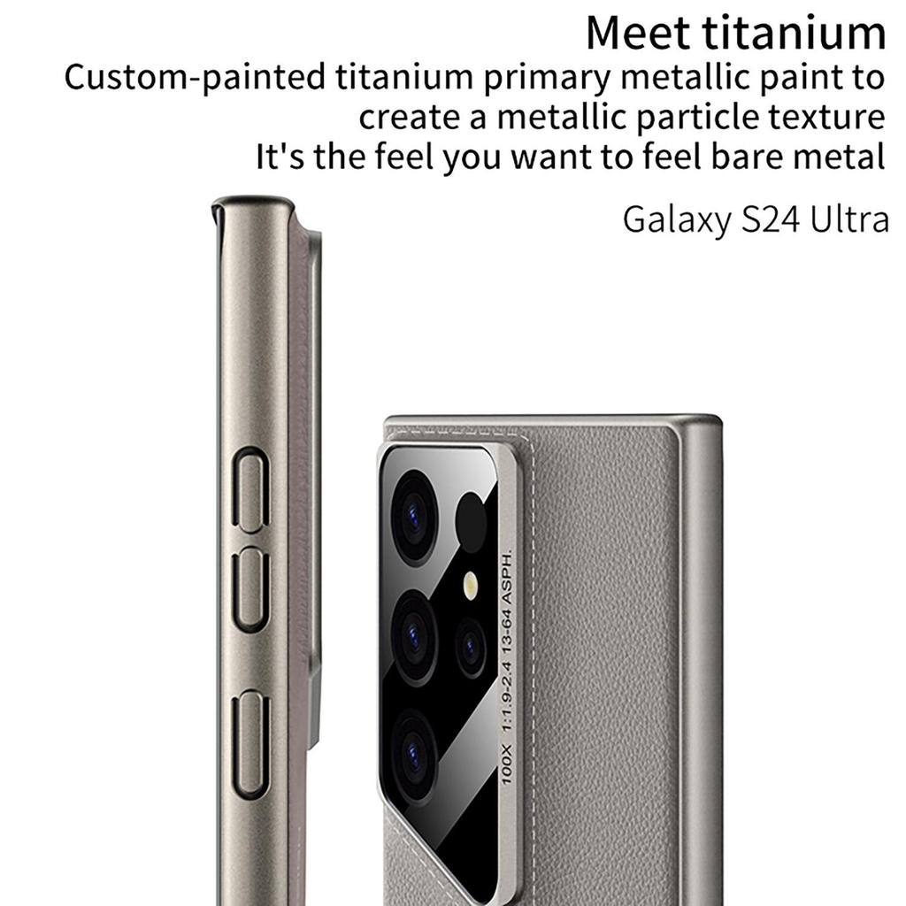 Защитный чехол-книжка из кожи с лезвием для Samsung S24 Ultra/S23 Ultra