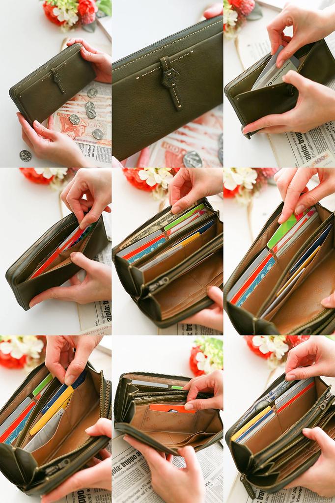 DAKOTA Long Wallet Round Zipper Brown Women's DA-30774-40