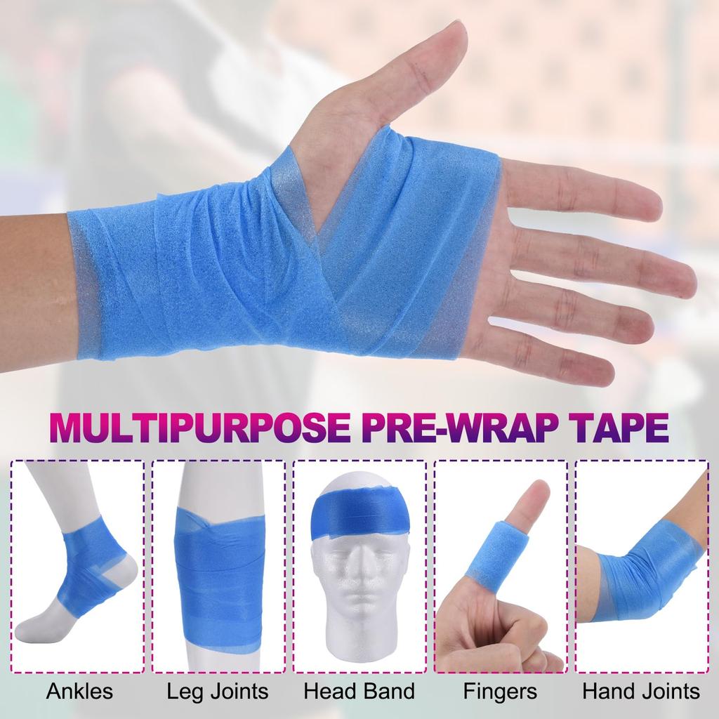 PATIKIL 12 шт. в упаковке, пенопластовая спортивная лента, спортивная эластичная повязка, 30 ярдов, дышащая повязка, рулон для теннисной ракетки, лента для фиксации, подушечка для волос