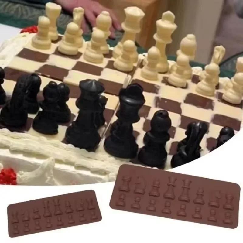 Chess Shaped Chocolate Molds Ice Cube Mould Handmade Creative Baking Mould Silicone Mold Cake Decorating Tools Accessories