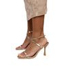 Where's That From Womens/Ladies Florida Barely There Faux Leather Crossover Strap Wide Sandals
