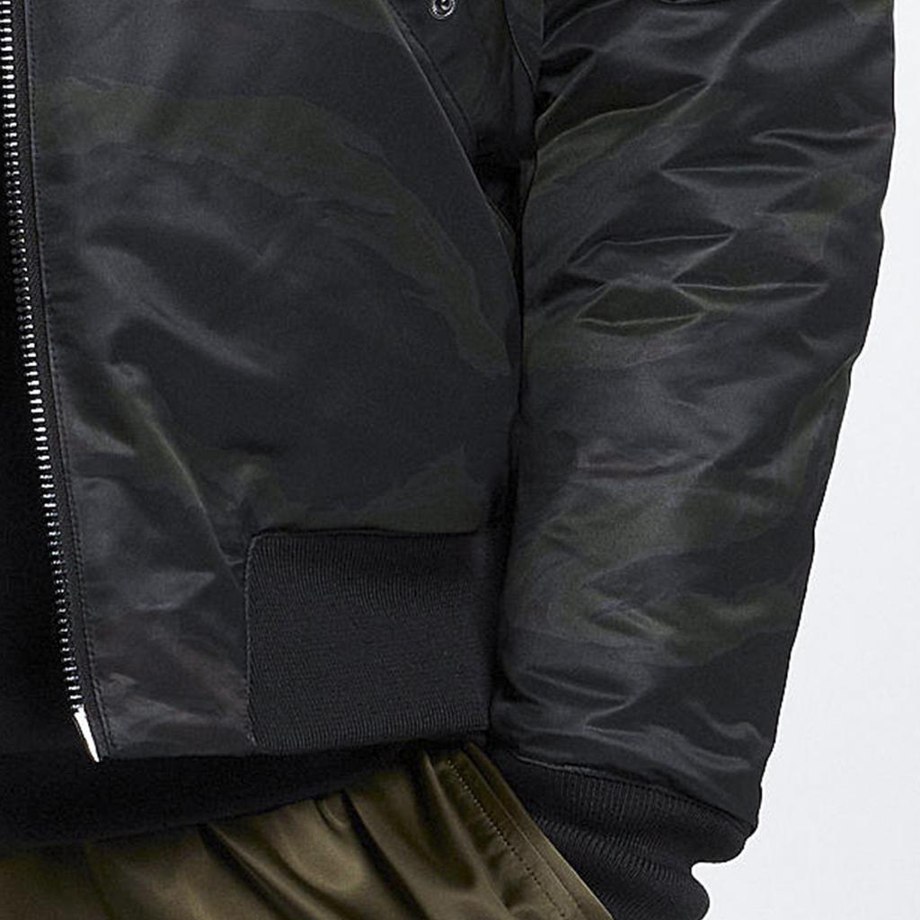 Jordan Спортивная повседневная хлопковая куртка на молнии с длинным рукавом, мужские топы, черные AH0687-013