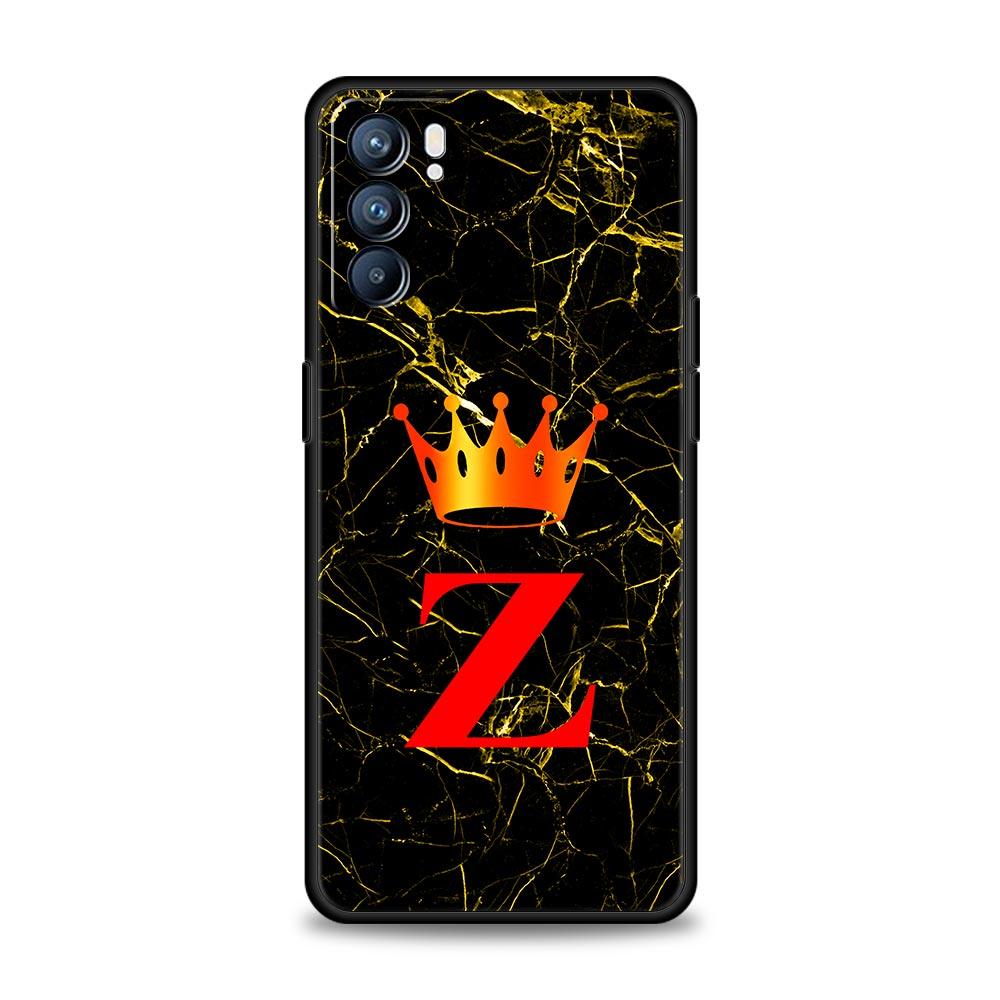 Мраморный чехол с буквой для телефона Oppo A17 A31 A54 A57 A78 A79 A98 Find X5 X6 Reno 6 7 8 10 11 12 13 F Pro 5G Мягкий чехол из ТПУ Fundas