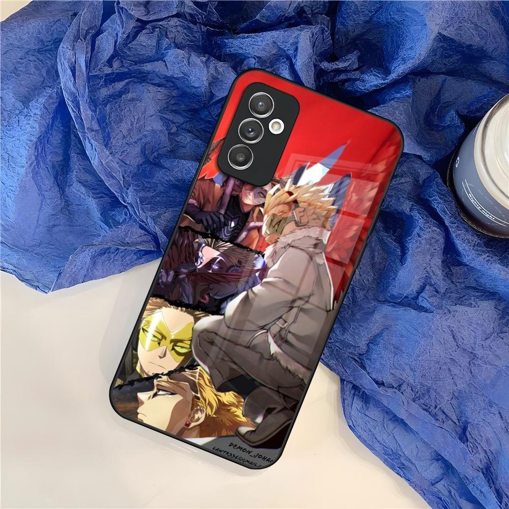 Чехол для телефона My Hero Academia Hawks для Samsung S25 S24 S30 S21 S23 S20 S22 Fe S10 E S9 Note 20 Pro Ultra Plus стеклянная крышка