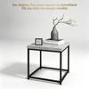 Set of 2 Side Tables, Square Living Room Coffee Tables, Sturdy Steel Frame, Tabletops made of Chipboard (only with Set of 2 Side Tables)