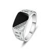 Fashionable Hollow Carved Craftsmanship Full Diamond Ring Pattern Ring for Men and Women, Popular Punk Style Inlaid Ring