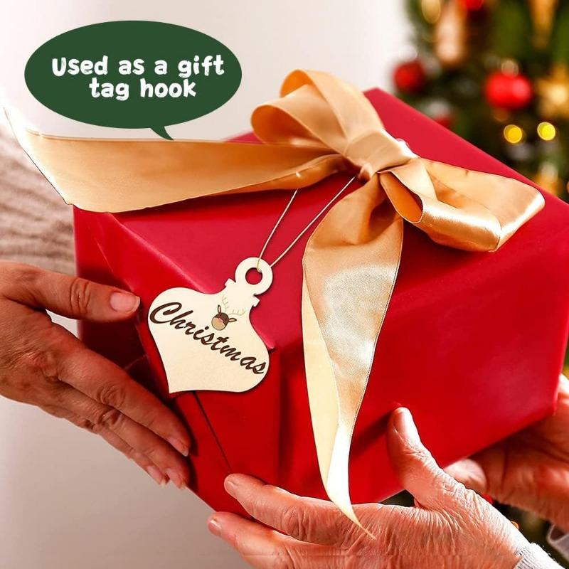 Шары для украшений на елку, вешалка, веревка для елки, 20 см, бирка, этикетка, декоративная веревка с защелками, фиксатор