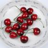 50 Pcs Foam Artificial Red Cherries Red Balck Realistic Cherry Ornament  Home Decoration