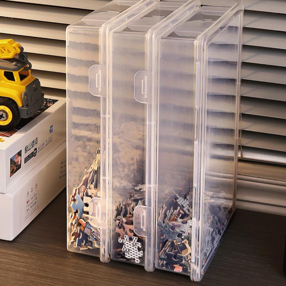 Stackable Puzzle Storage Box Large Capacity Desk Storage Box Home Supplies
