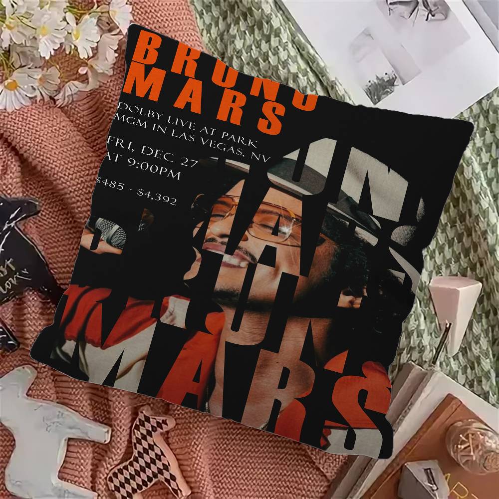 Наволочка для подушки с изображением певцов B-Bruno и M-Mars для спальни, комнаты и дивана в гостиной, декоративная наволочка