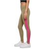 Legging femme - Urban Classics - Color Block - Vert kaki/violet - Taille XL - Fitness