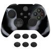 EXtremeRate PlayVital 3D Шипованный Силиконовый Чехол-Кожа с 6 Черными Накладками на Стикеры для Геймпада Xbox Series, Мягкий Резиновый Защитный Чехол для Беспроводного Геймпада Xbox Core