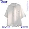 Мужская дышащая футболка с коротким рукавом из смесовой льняной ткани Wassup Sohot