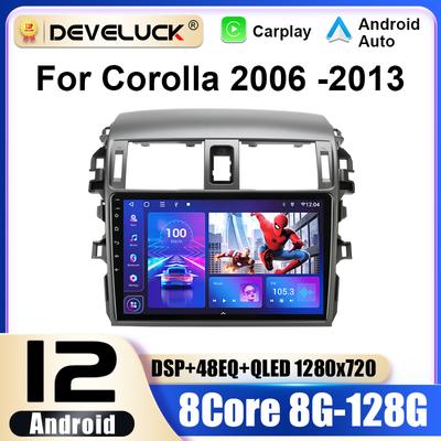 2 Din Android 12 автомобильное радио для Toyota Corolla E140/150 2006 - 2013 мультимедийный видеоплеер GPS 4G Carplay авто стерео головное устройство