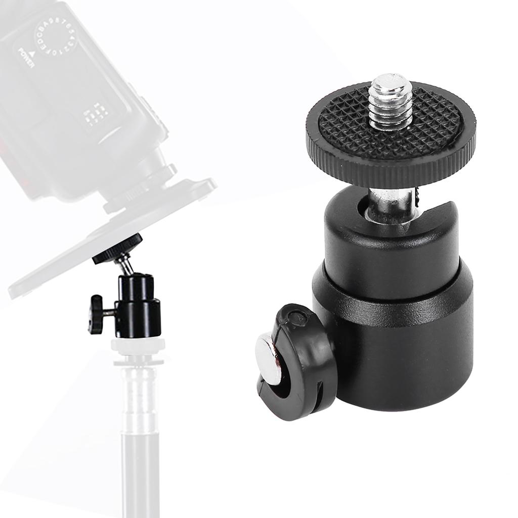 Мини шаровая головка с вращением на 360 градусов, шаровая головка, крепление на винт 1/4 дюйма, подставка для зеркальной камеры, видеокамеры(черный)