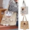Cat Carrying Bag Breathable Portable Cartoon Large Capacity Pet Cat Bear Decor Dog Travel Carrier Outdoor Supply
