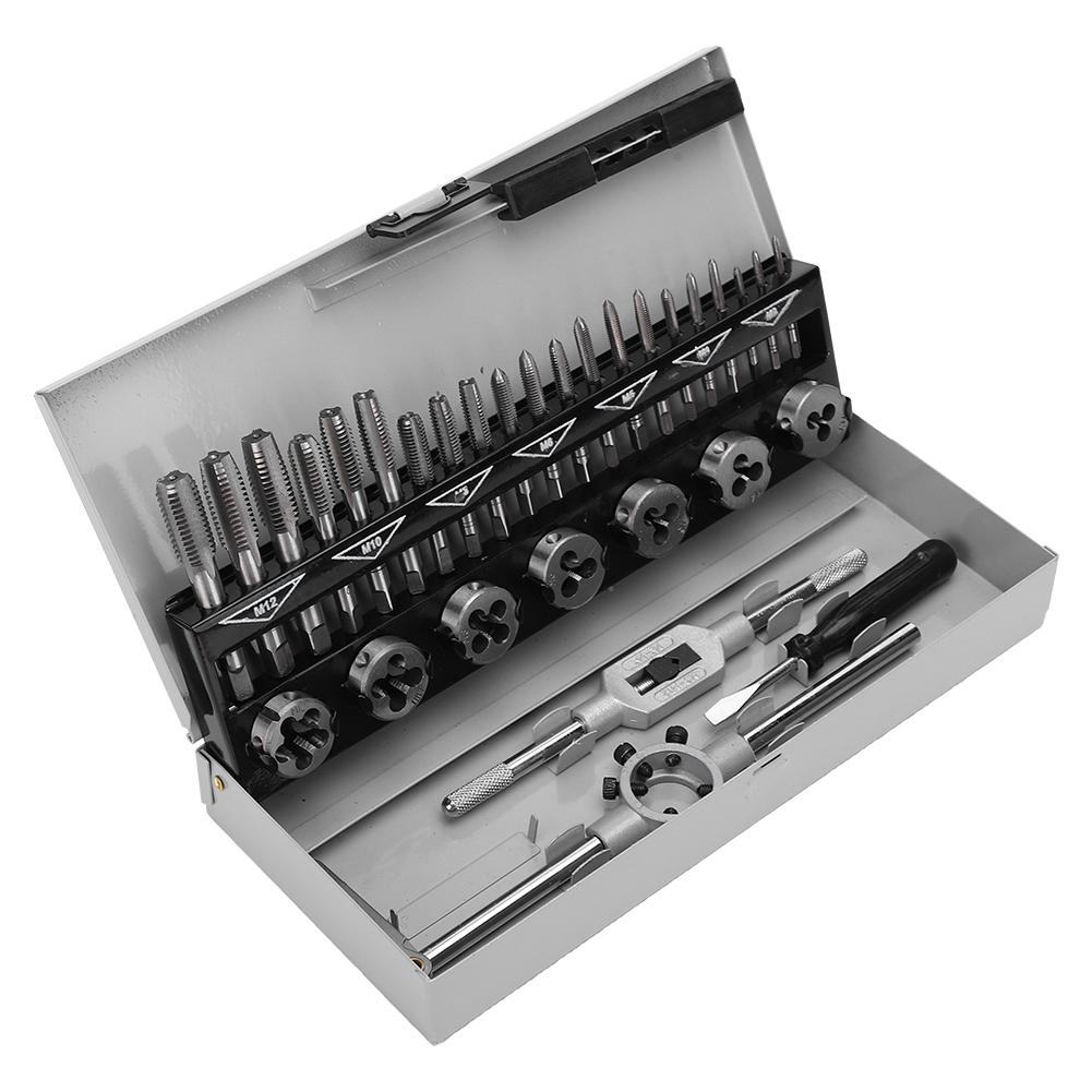 Набор из 32 шт. Набор ручных инструментов для метчиков из легированной стали с высокой твердостью