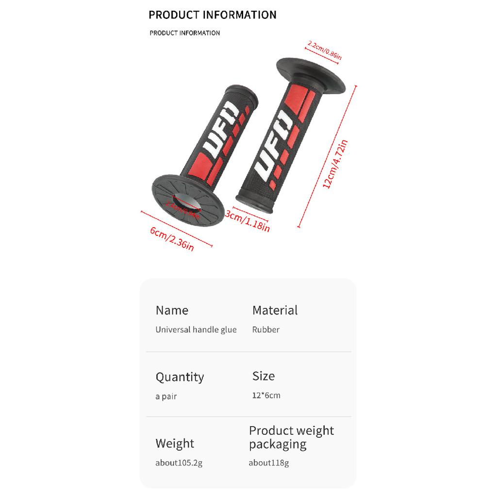 Motorcycle grip Dirt Bike Grips 7/8" Rubber Bike Handle Grip Handlebar Mx Pillow Top Throttle 22/24mm Bar Throttles 2