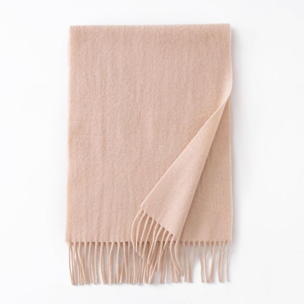 Thickened Autumn and Winter Plaid 100 Wool Scarf Atmosphere Women's All-match Fashion Warm Wool Scarf Comfortable Shawl