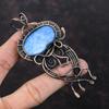 Подвеска Owyhee Blue Opal, подвеска из медной проволоки, ювелирные изделия из натуральных драгоценных камней, подвеска ручной работы, медные ювелирные изделия, подарок для женщин, стильная подвеска