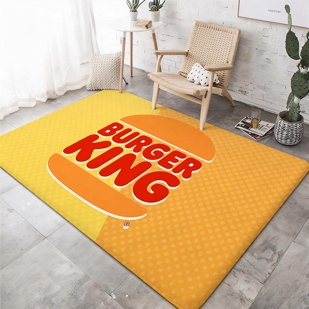 Глобальная сеть ресторанов быстрого питания B-Burger Kings Коврик для пола Мягкий утолщенный фланелевый коврик для двери Нескользящий ковер для гостиной Домашний декор