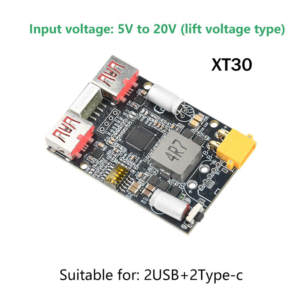 Модуль быстрой зарядки 1-7S 111 В Power Bank Материнская плата Двойной USB+Type-C Зарядное устройство для литиевых батарей Порт XT11/XT11+XT61