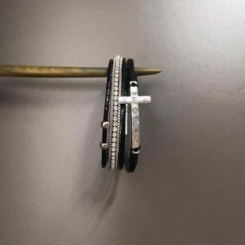 Богемный Экзотический Стиль Браслет из Бусин Ретро Этнический Стиль Плетеный Браслет из Кожи Коровы Нишевый Дизайн Персонализированные Украшения