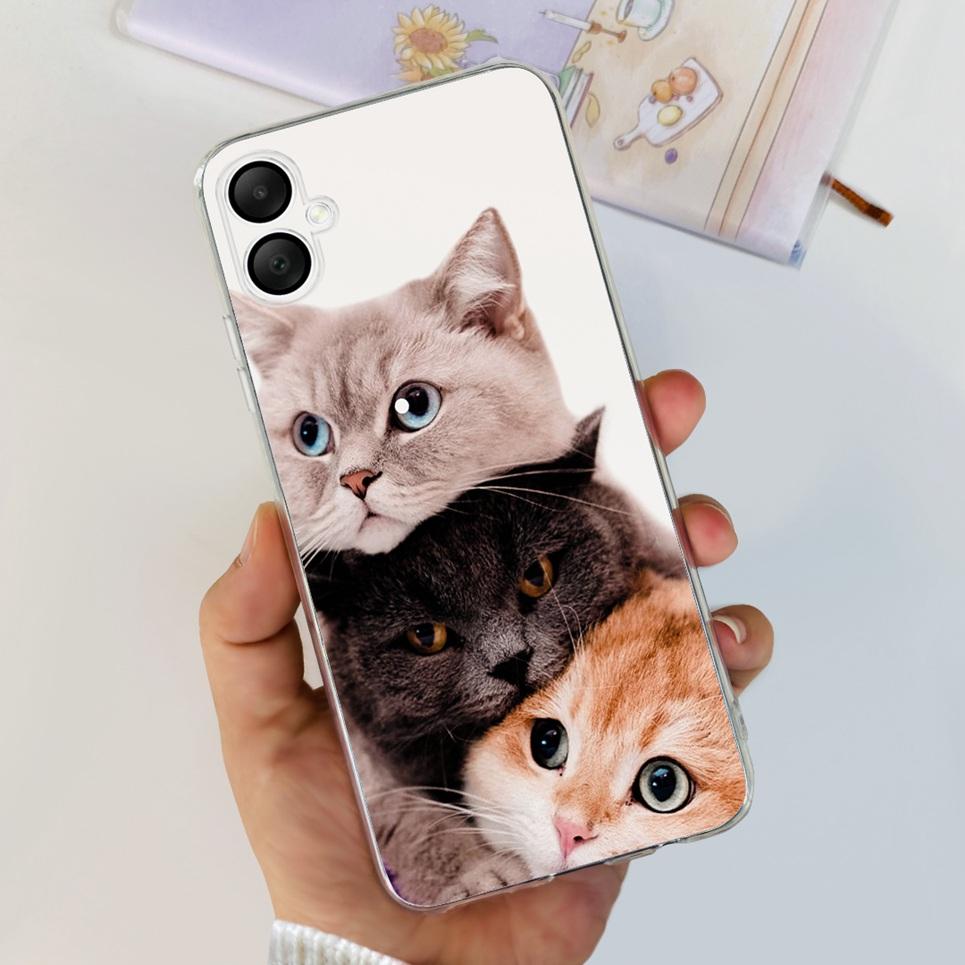For Samsung Galaxy A06 Phone Cover Case Cool Cartoon Dragon Space Man Cute Cat Funda Soft Clear Silicone For Samsung Galaxy A16