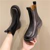 Женские ботинки челси короткие гетры 35-40 коды британский стиль сапоги высокие резиновые модные дымчатые трубки