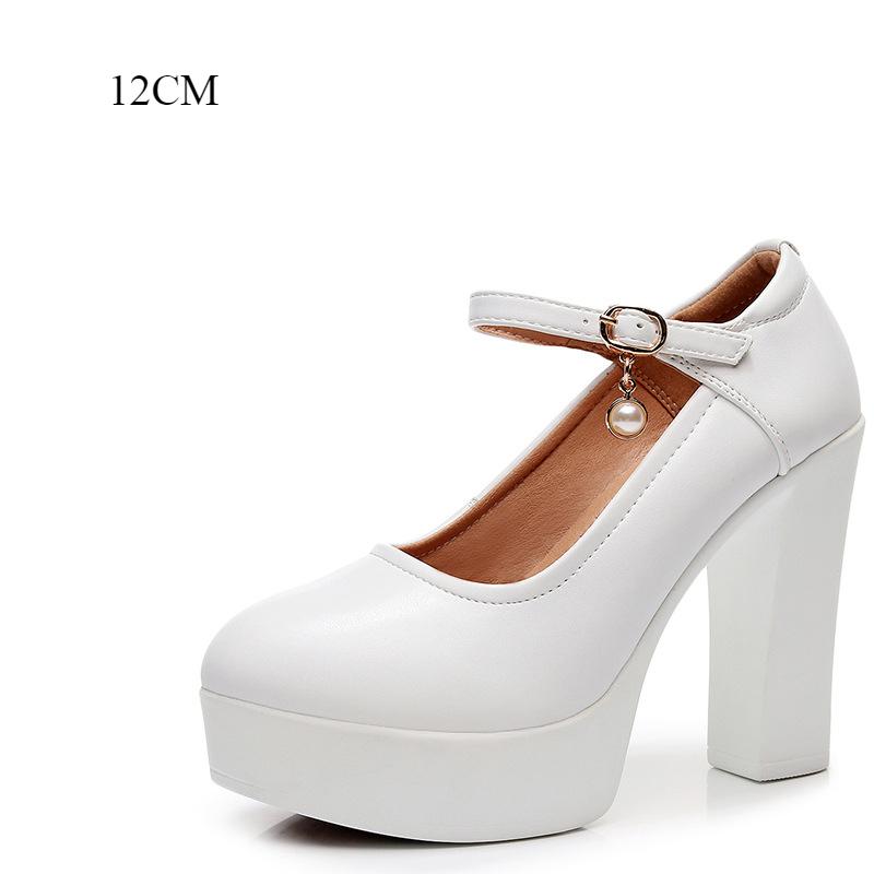 Женские туфли на высоком каблуке с каблуком и платформой Туфли Мэри Джейн Женские туфли-лодочки Офисная рабочая обувь Женские свадебные туфли 32-43