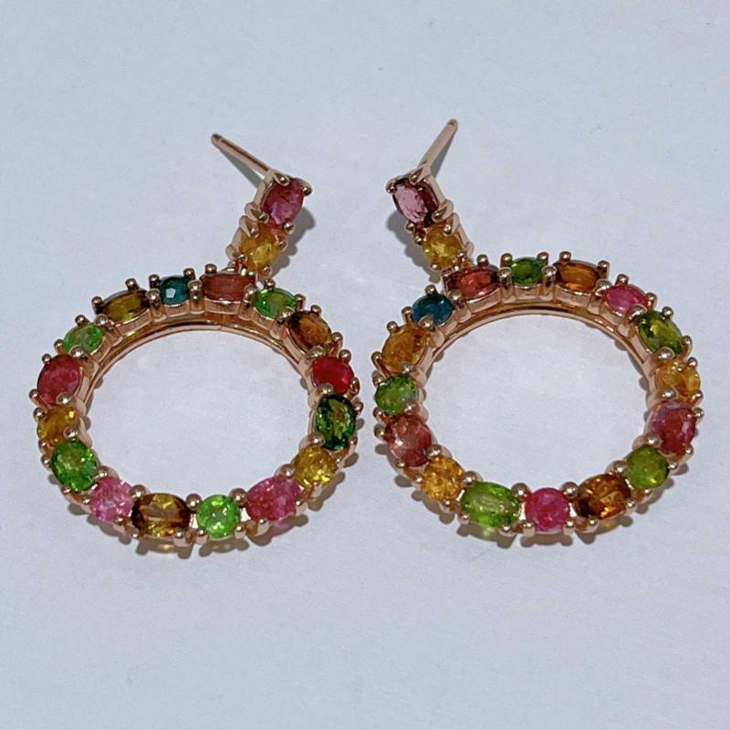 Sace Gems Модные серьги-подвески для женщин из стерлингового серебра 925 пробы с натуральным турмалином, серьги-гвоздики для свадебной вечеринки, ювелирные украшения в подарок