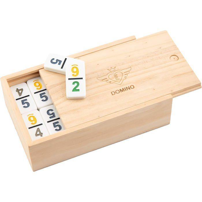 Engelhart - 250125 - Premium Quality Number Dominoes - Double 9 Version - 2-4 Players - 55 8mm Dominoes - Easy Domino Game