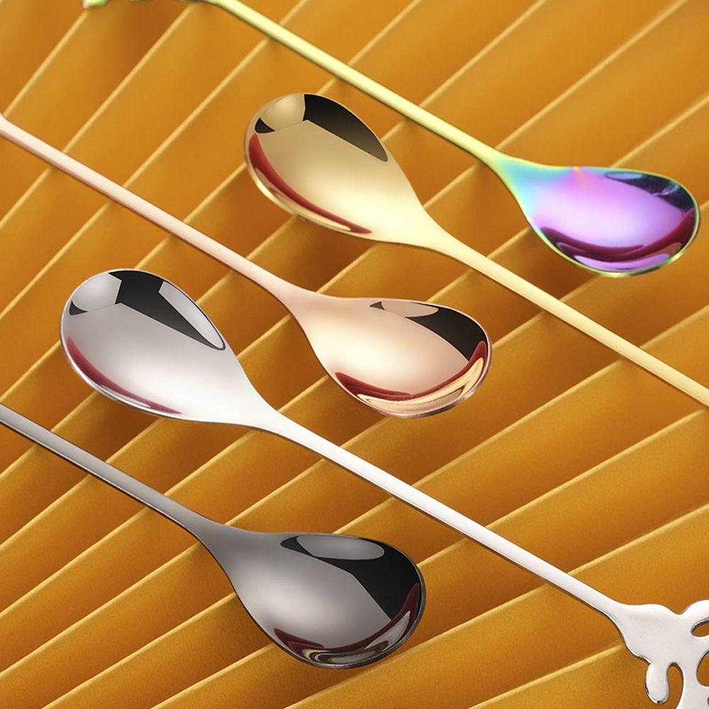 Tableware Stirring Spoon Stainless Steel Xmas Antlers Tea Scoop Coffee Scoops Christmas Spoons