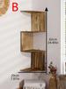 2/4-tier Wall Shelf PVC Corner Bookshelf Shelf Corner Floating Shelves Kitchen Organizers Storage Living Room Home Decorations