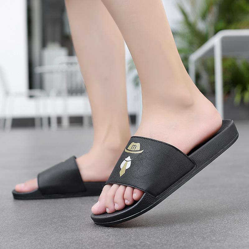 Мужские тапочки, летние пляжные сандалии из ПВХ, мягкие домашние тапочки для мужчин, уличные утолщенные нескользящие домашние шлепанцы для ванной комнаты