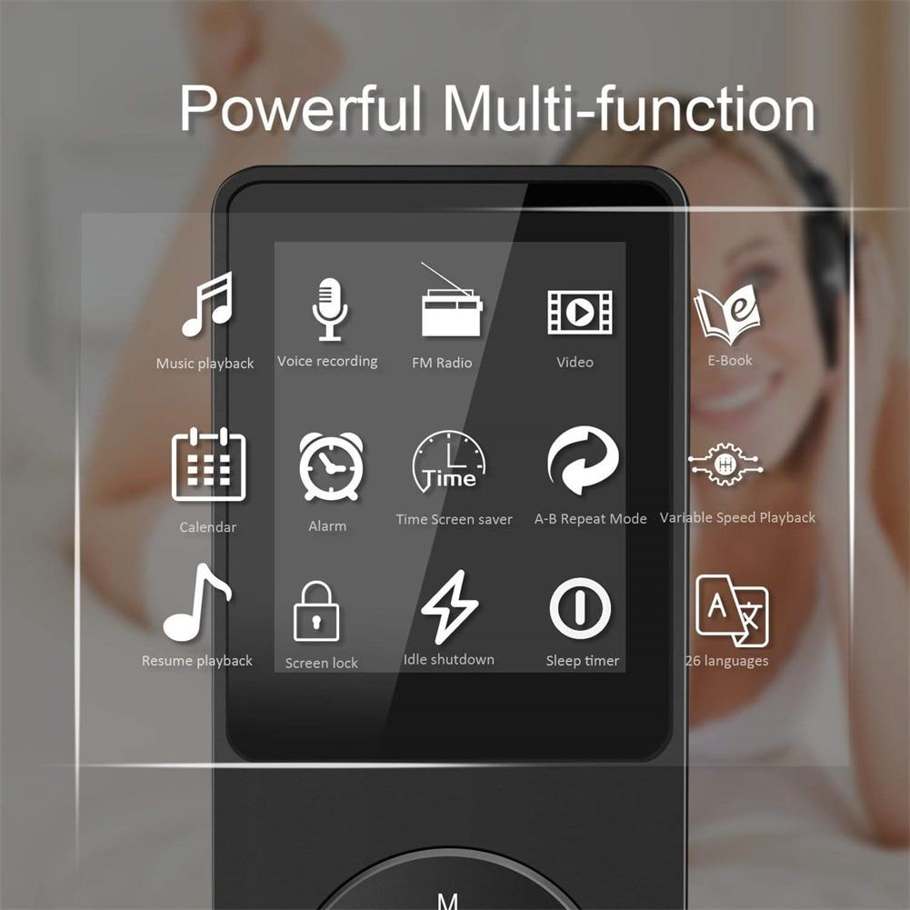 8 ГБ Bluetooth-совместимый Mp3-плеер, портативный Mp4, FM-радио, внешняя ультратонкая студенческая ручка для записи Mp3