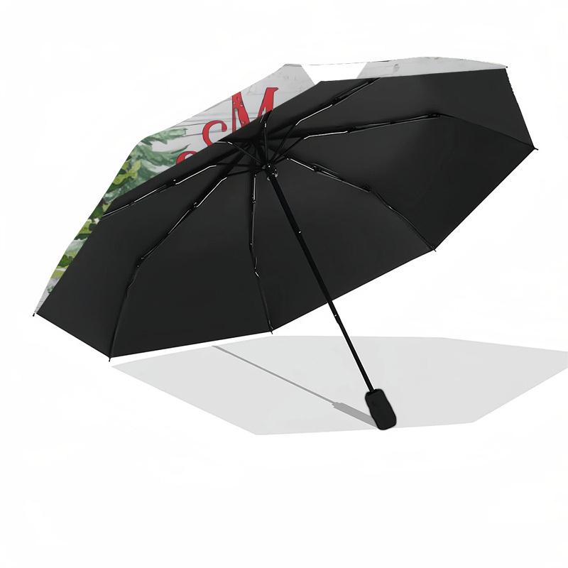 1pc Vintage Red Truck Christmas Ornament Umbrella with Plastic Handle,Suitable for All Seasons Home Travel Outdoor UmbrellaDD255