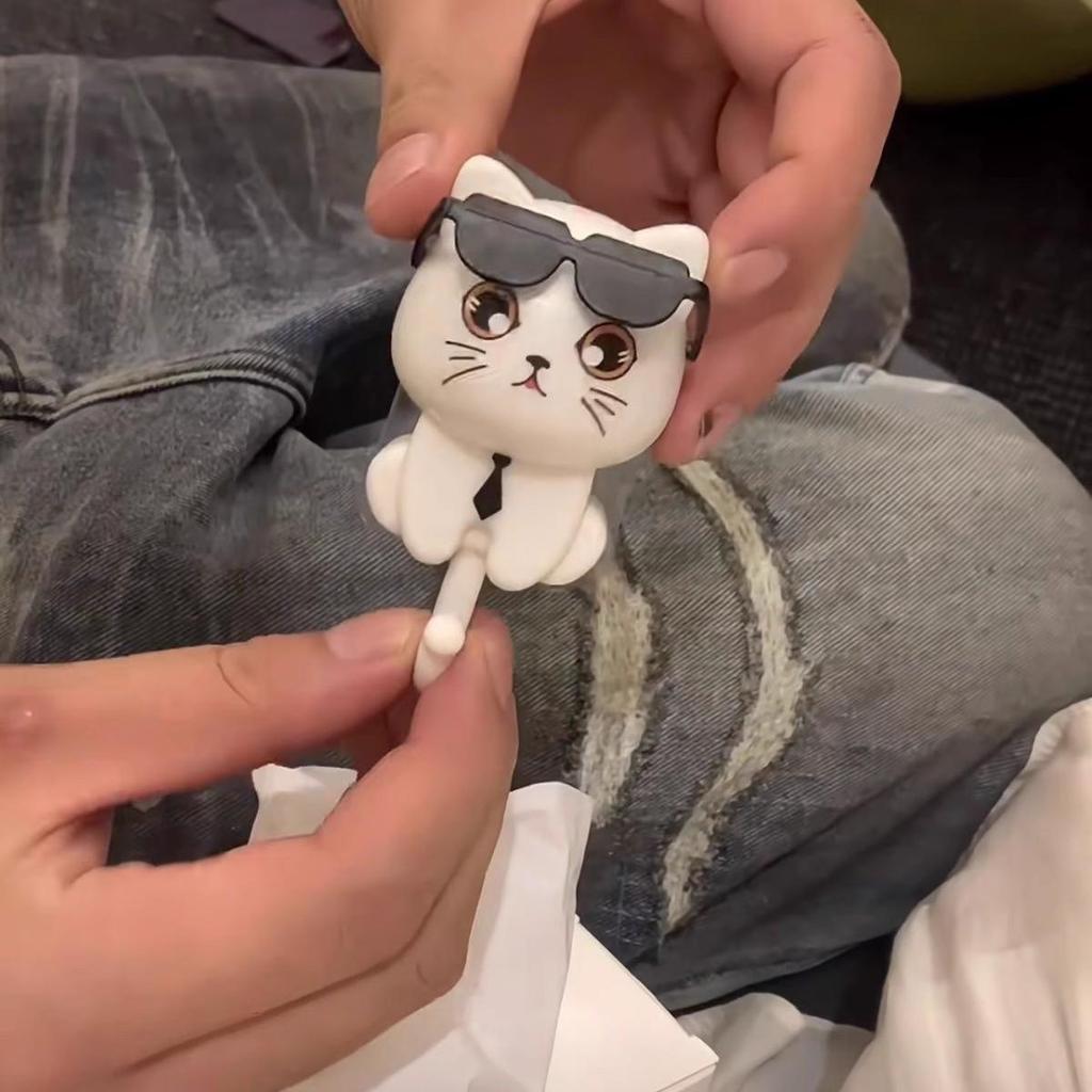 Multifunctional Cartoon Cat Key & Eyeglass Hooks – Door & Hall Storage Rack